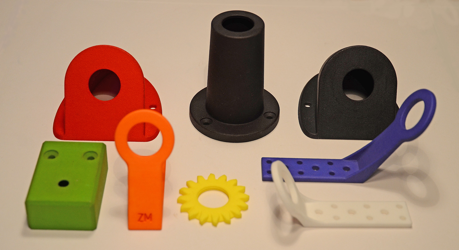 An array of our parts in different colours